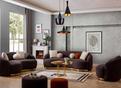 Style Living room Set Couches Designer Sofa set 4+3+1 Seat Furniture